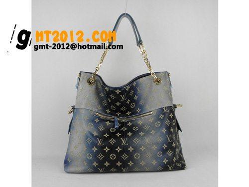 ルイヴィトンスーパーコピーLOUIS VUITTON モノグラム レザー ブルー M96868